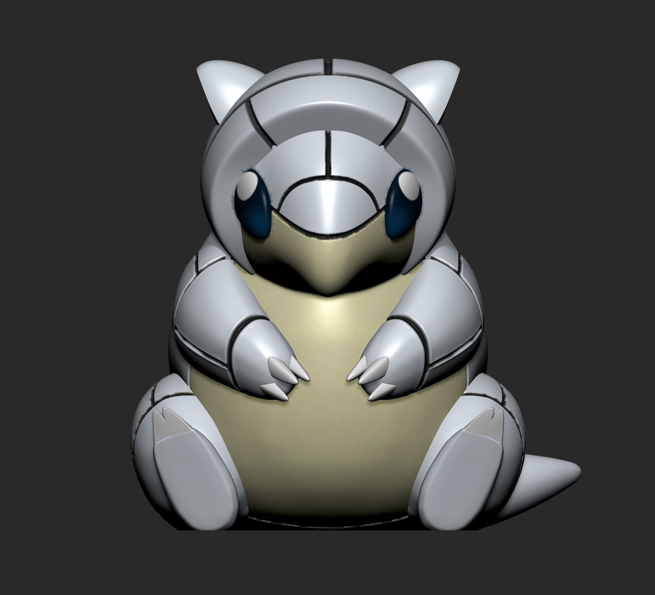 Pokemon - Alolan Sandshrew and Sandslash with 2 poses 3D print model_2