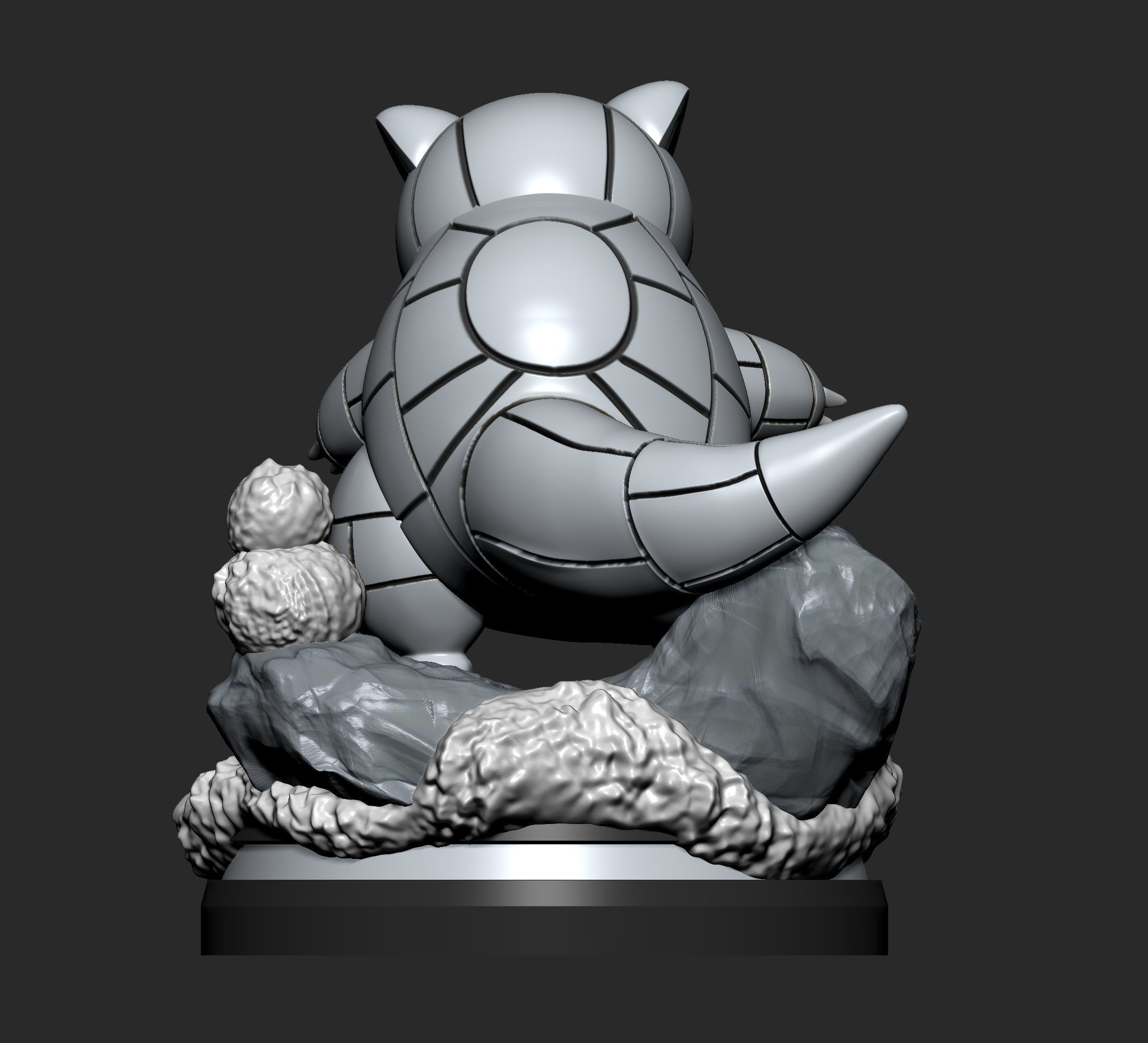 Pokemon - Alolan Sandshrew and Sandslash Figure  3D print model_4