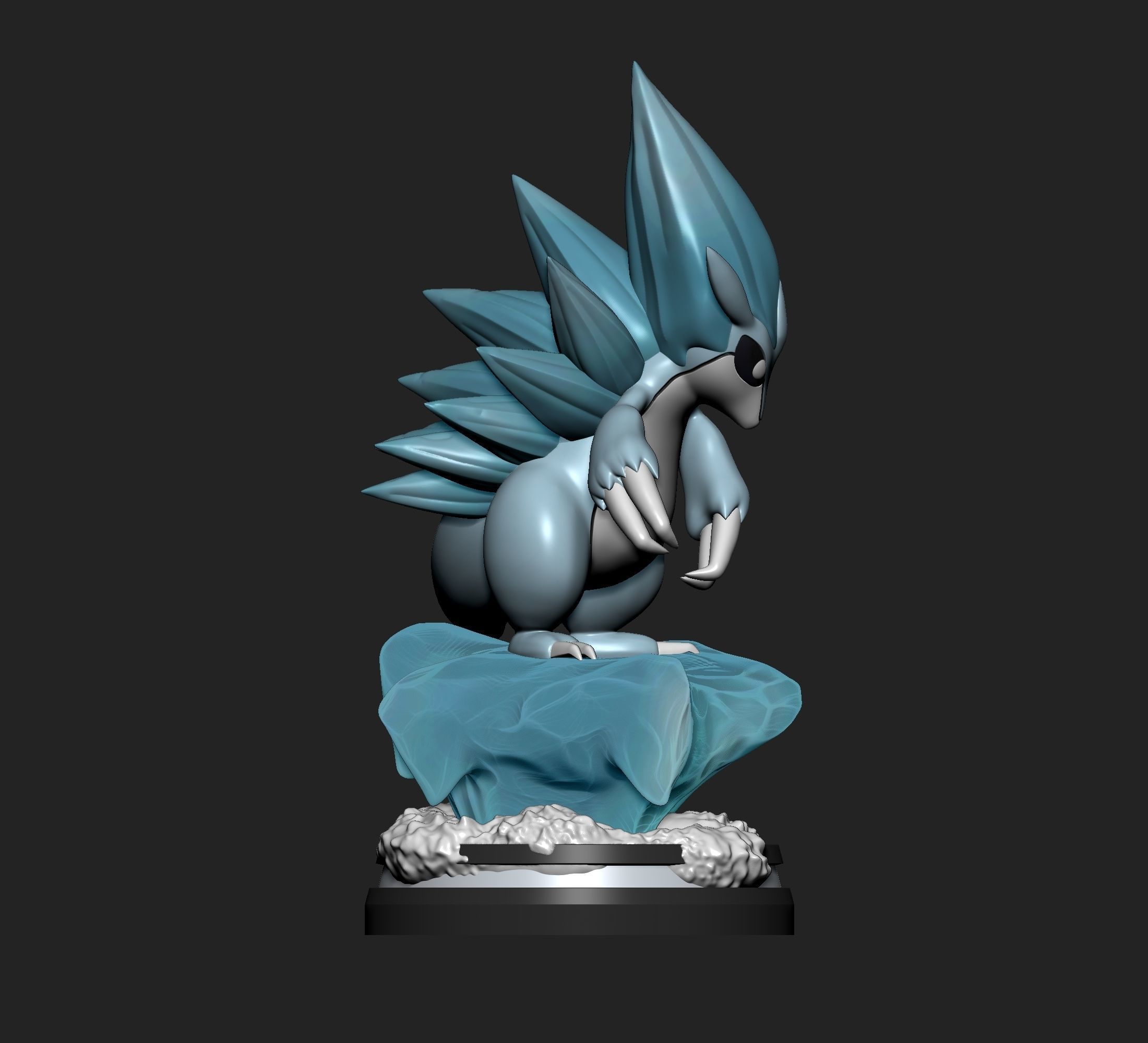 Pokemon - Alolan Sandshrew and Sandslash Figure  3D print model_11