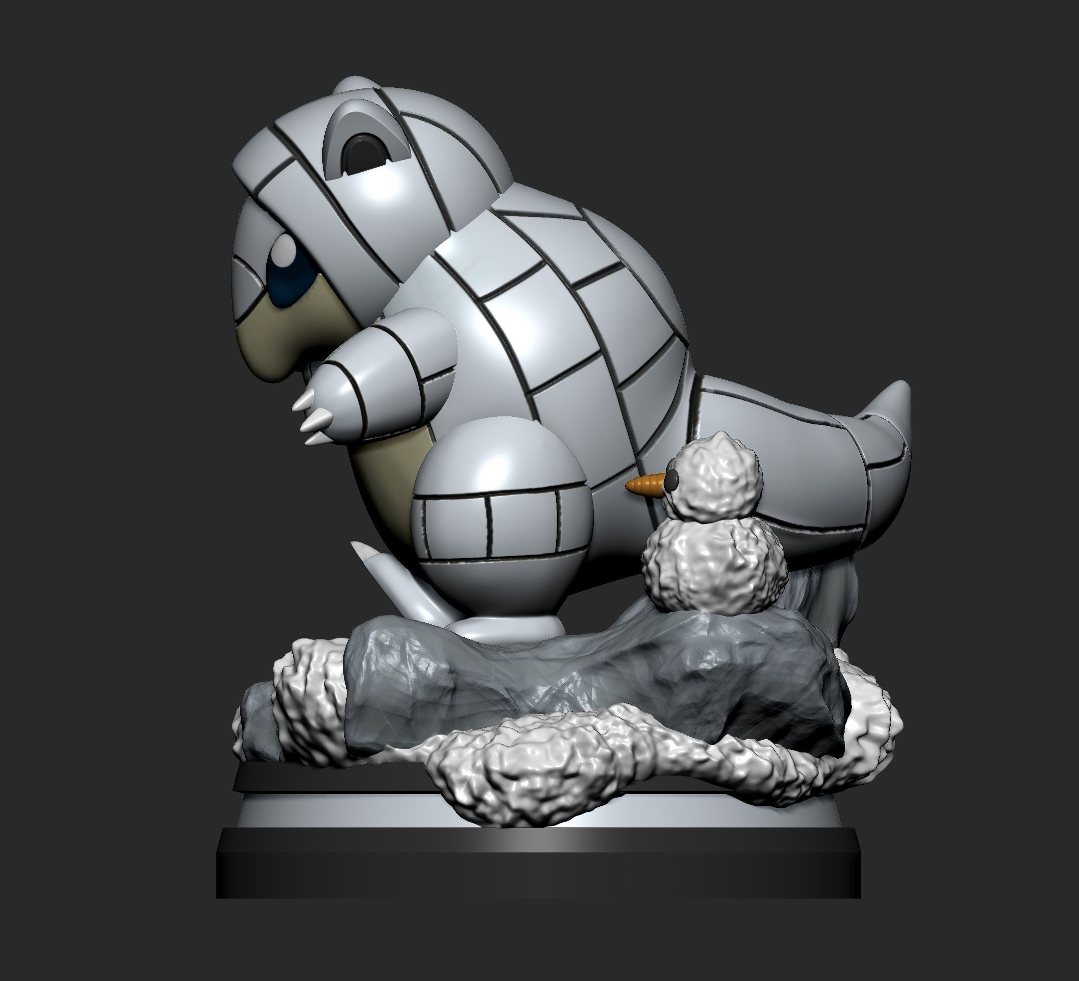 Pokemon - Alolan Sandshrew and Sandslash Figure  3D print model_3