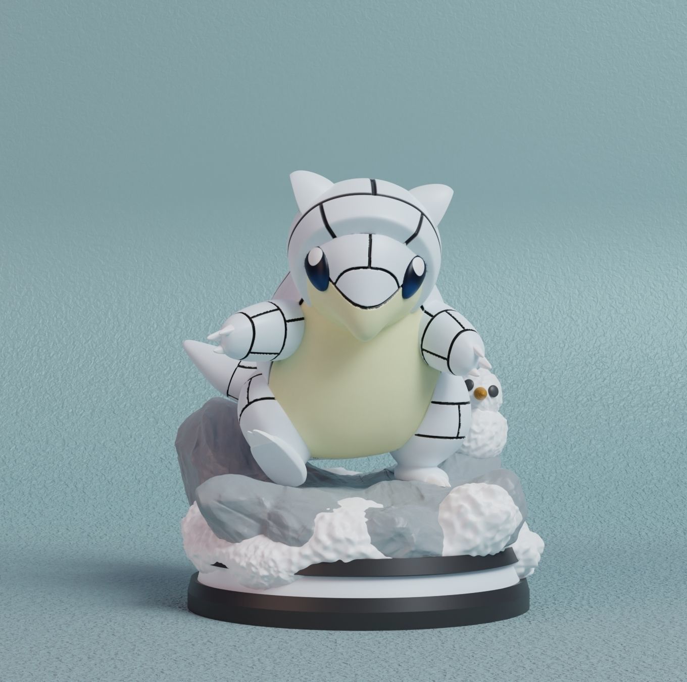 Pokemon - Alolan Sandshrew and Sandslash Figure  3D print model_1