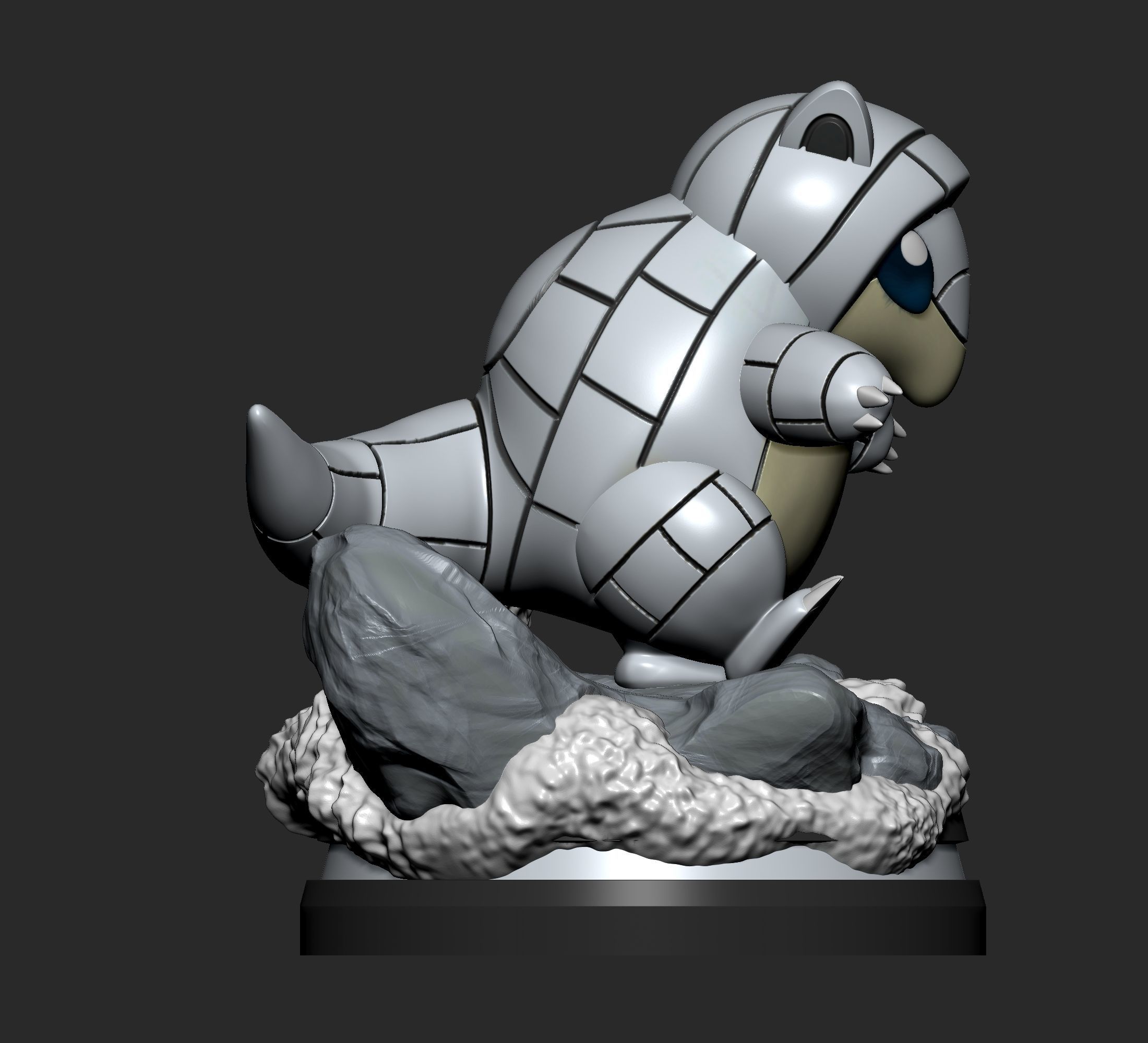Pokemon - Alolan Sandshrew and Sandslash Figure  3D print model_5