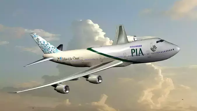  747-200 Jumbo Jet 3D model