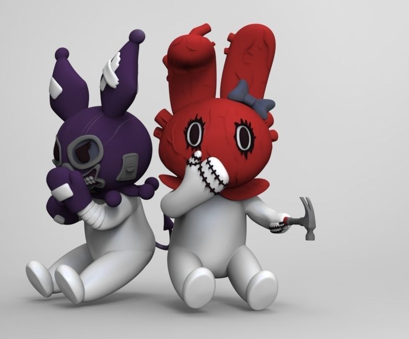Kuromi and My Melody x Dorohedoro 3D print model_1