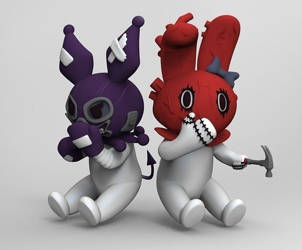 Kuromi and My Melody x Dorohedoro 3D print model