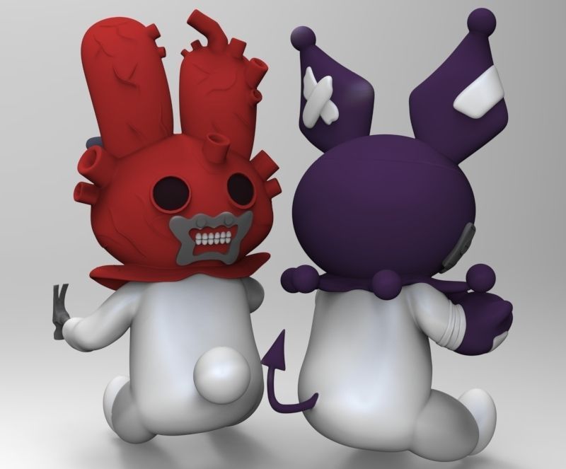 Kuromi and My Melody x Dorohedoro 3D print model_3