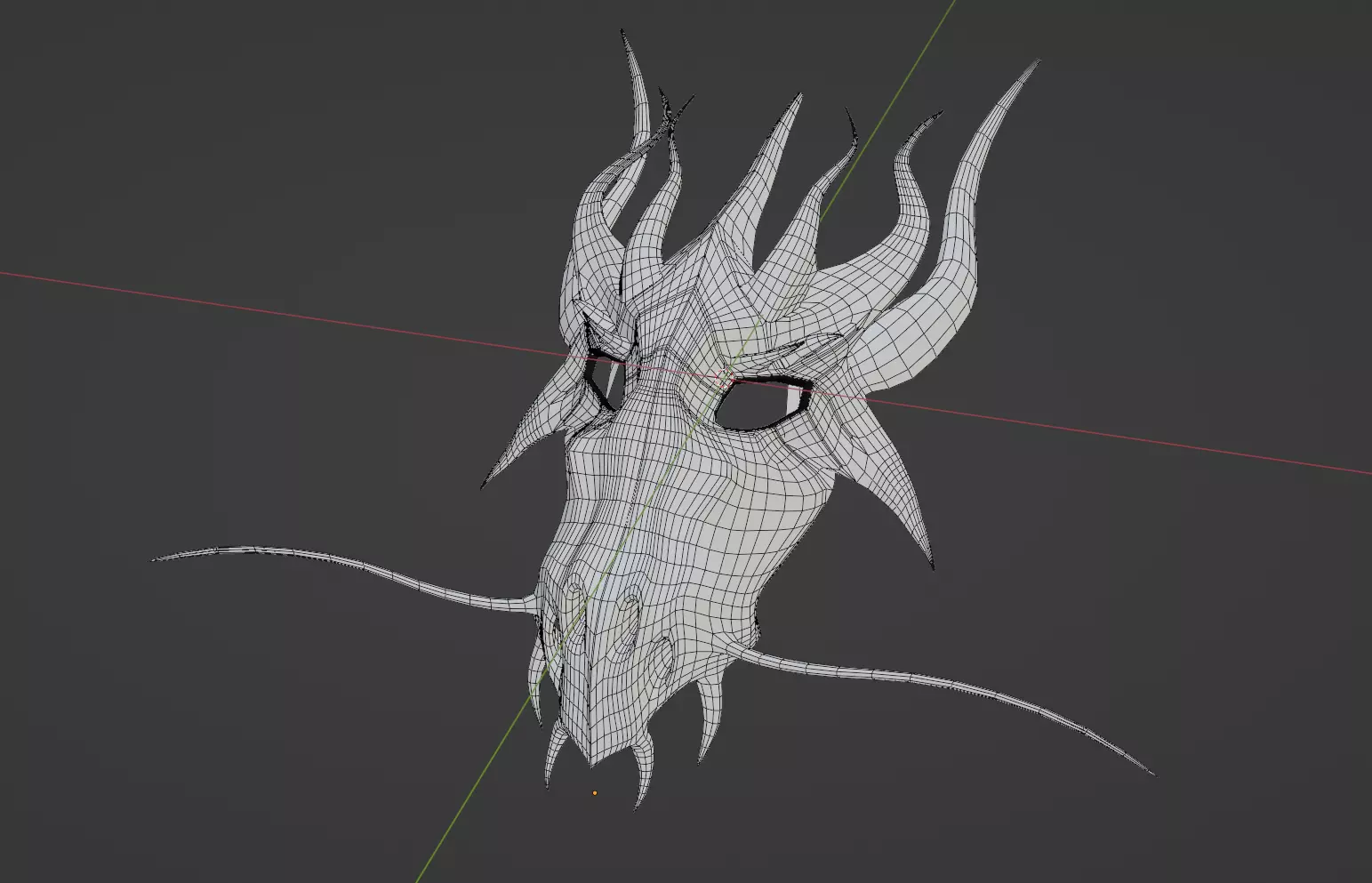Dragon Face Low Poly Free 3D model