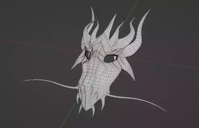 Dragon Face Low Poly