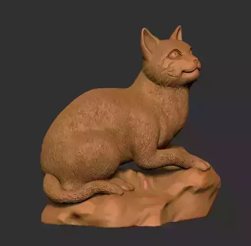 Cat Statue for 3d Printing 