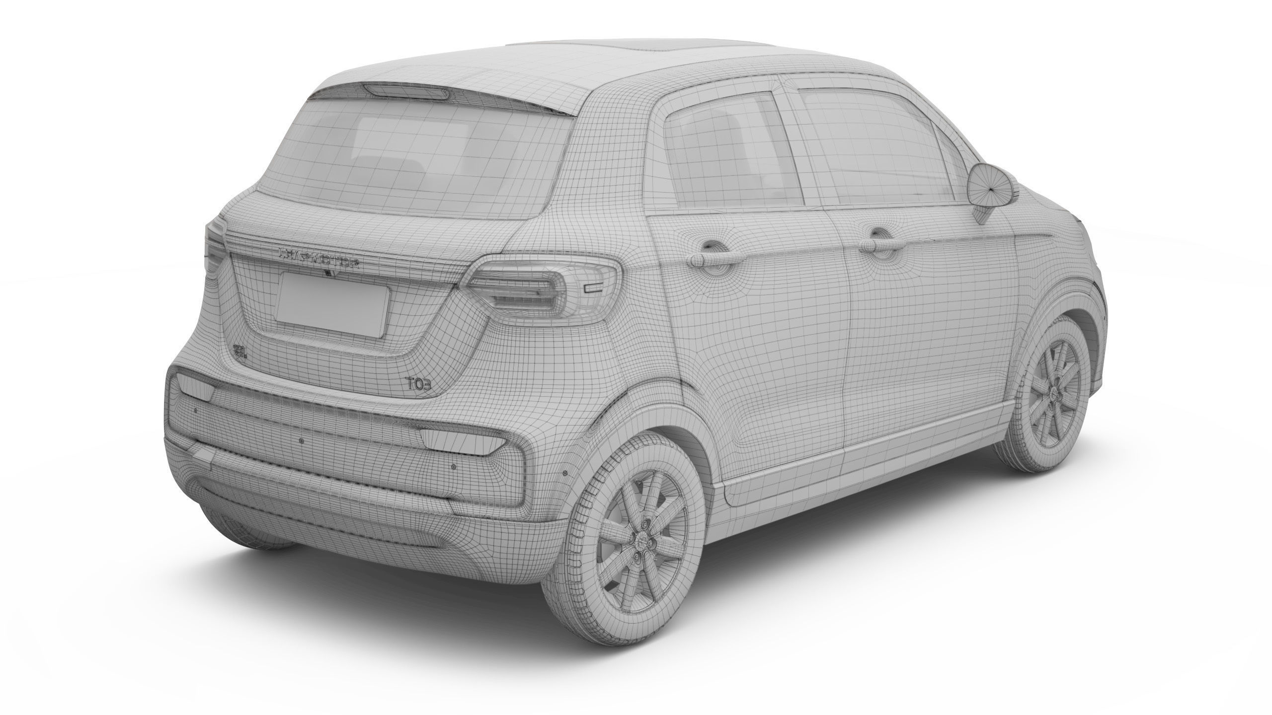 2024 Leapmotor T03 With Interior 3D model_15