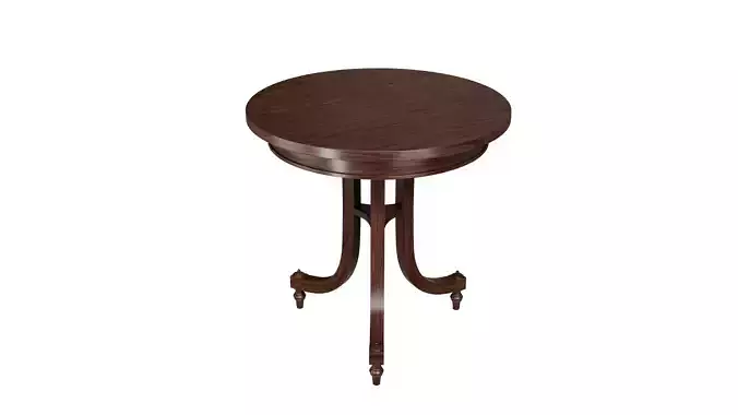 Round wooden table