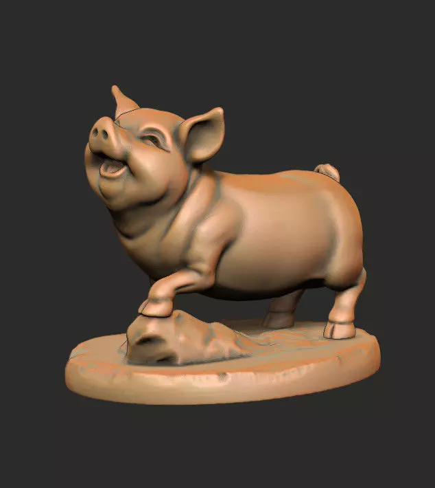 Pig Statue for 3d Printing  3D print model_0