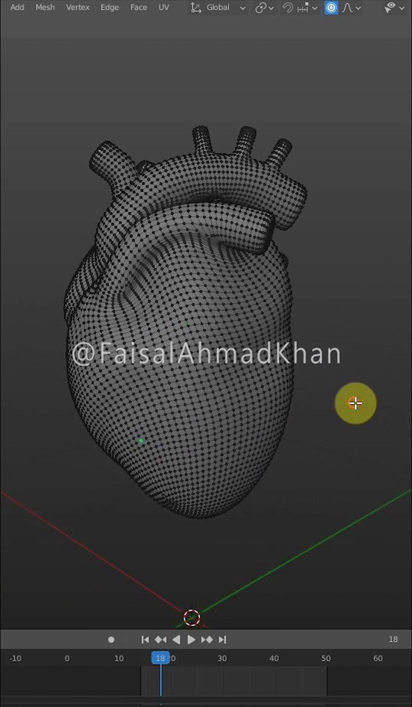 Realistic Animated Human Heart 3D Model 3D model_5