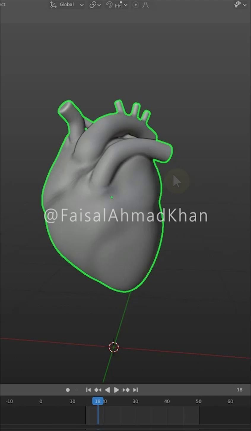 Realistic Animated Human Heart 3D Model 3D model_4