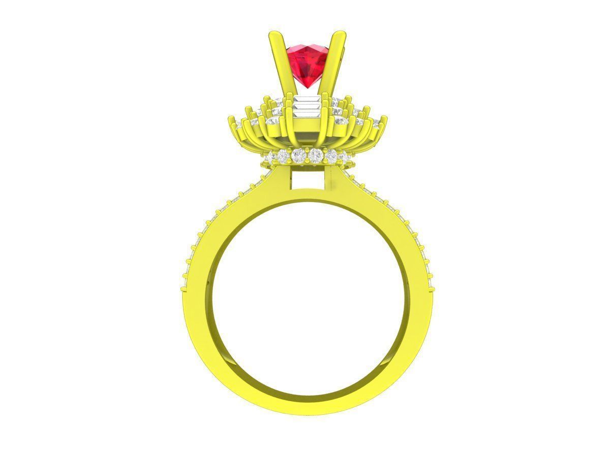 A7721 Luxury Fashion Diamond Women Ring 3D print model_3