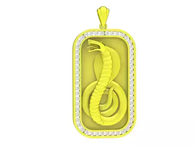 A6873 Luxury Diamond Snake Cobra Pendant