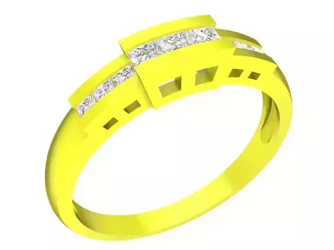 A6894 Luxury Hongkong Diamond Women Engagement Ring 3D Print