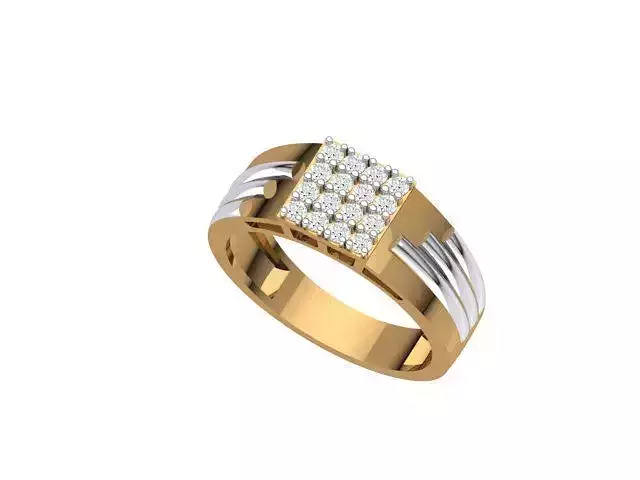 5 Men solitaire ring 3dm stl  render detail 3D Model Collection