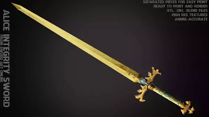 Sword Art Online Alice Fragrant Olive Sword for Cosplay 3D print model