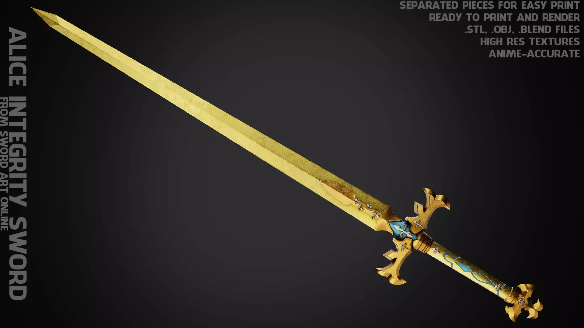 Sword Art Online Alice Fragrant Olive Sword for Cosplay 3D print model_0