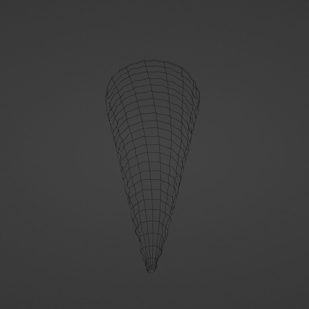 Ice Cream waffle cone 3D model_3