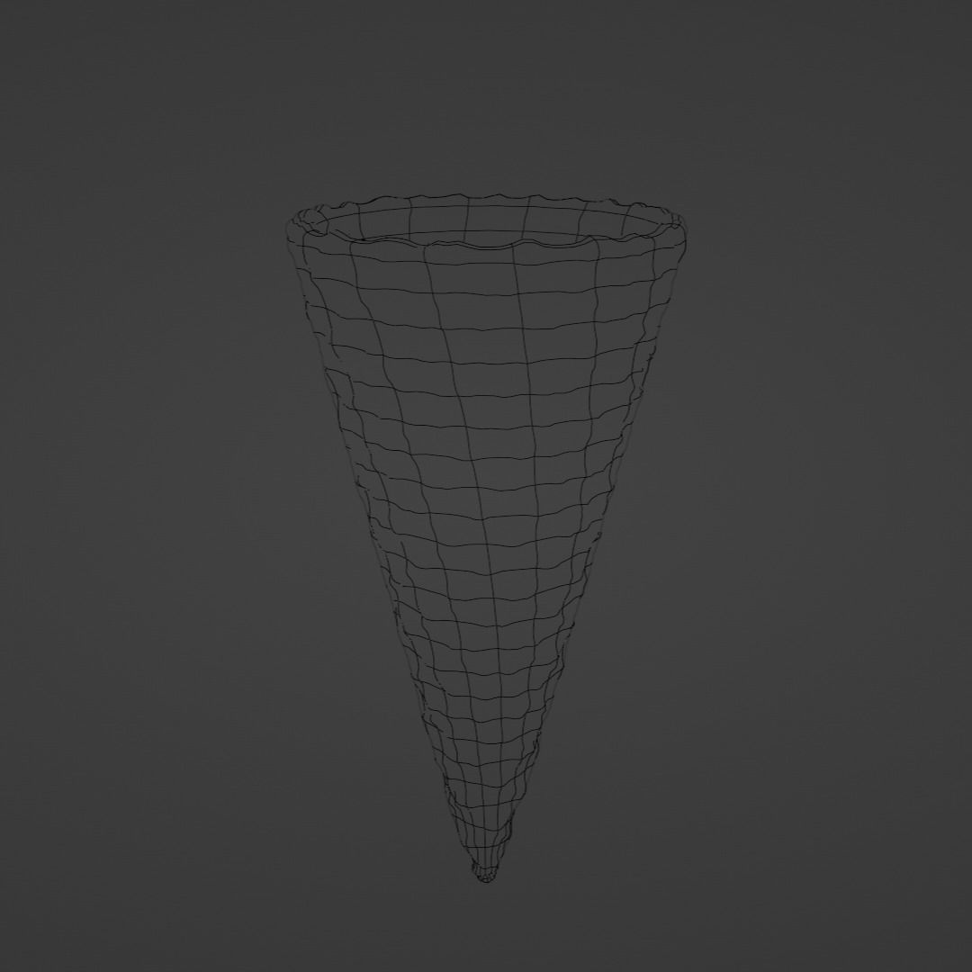 Ice Cream waffle cone 3D model_4