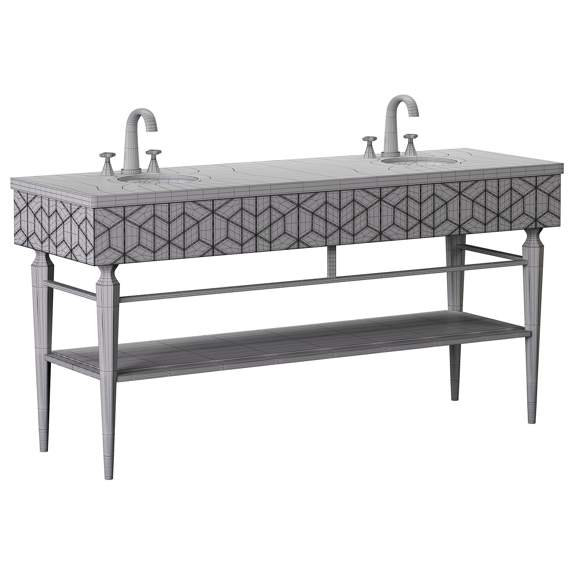 TORTOISE WASHBASIN  3D model_3