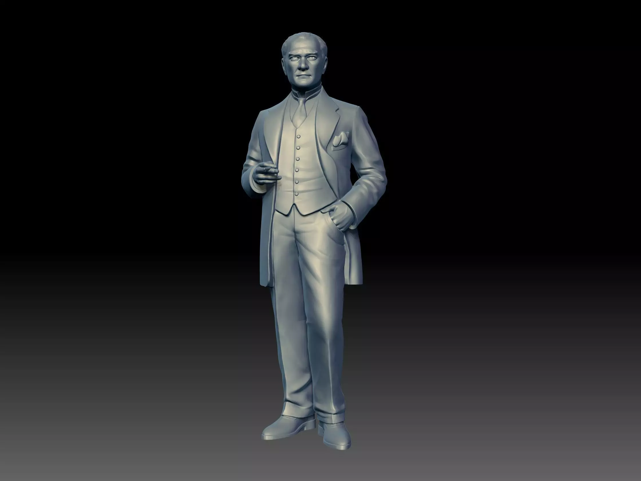 Mustafa Kemal Ataturk 3D print model_0