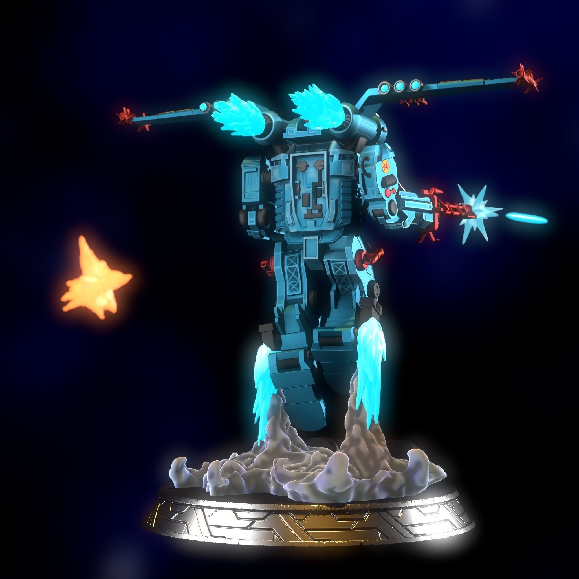 Exosquad Aerial Attack E-Frame  3D print model_3