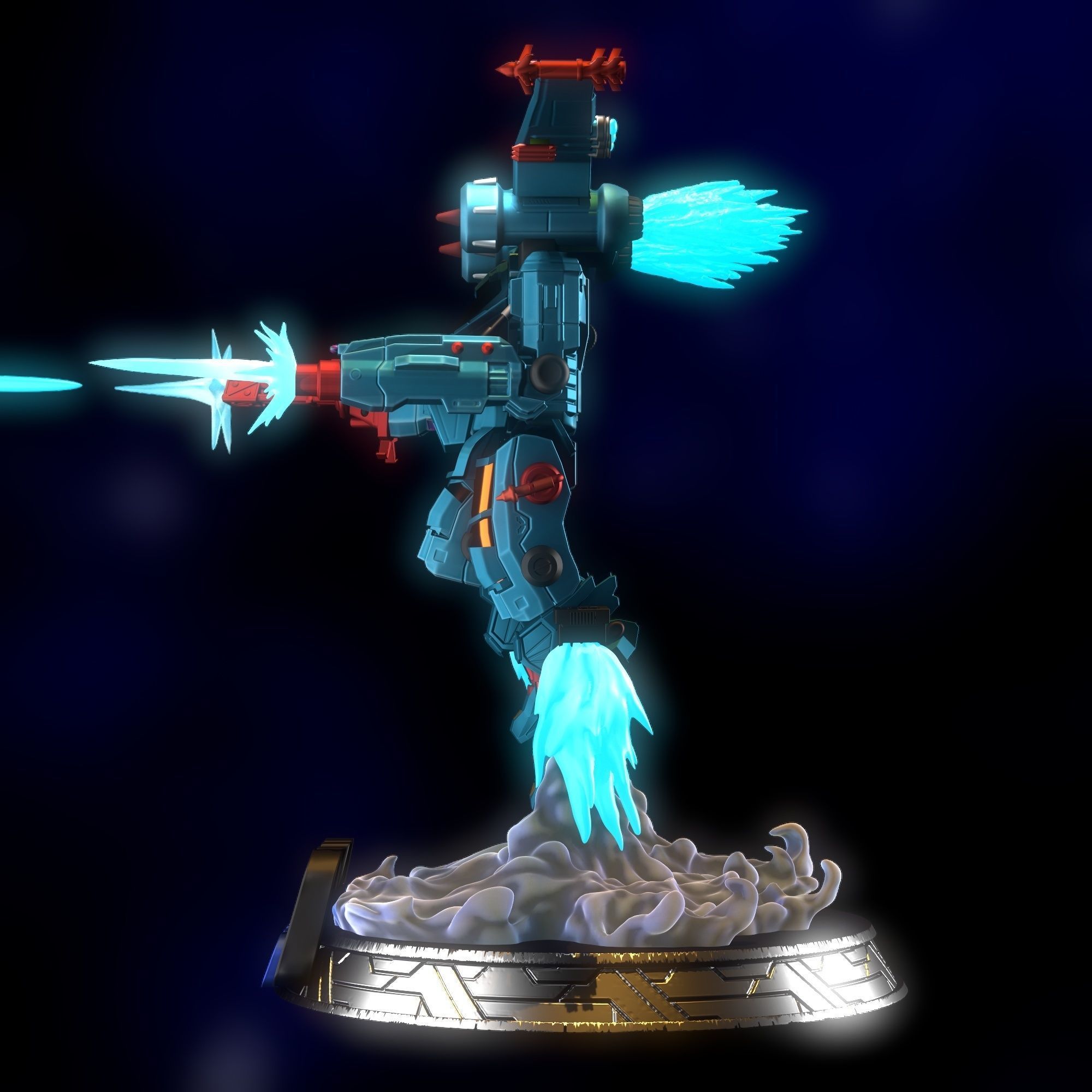 Exosquad Aerial Attack E-Frame  3D print model_5