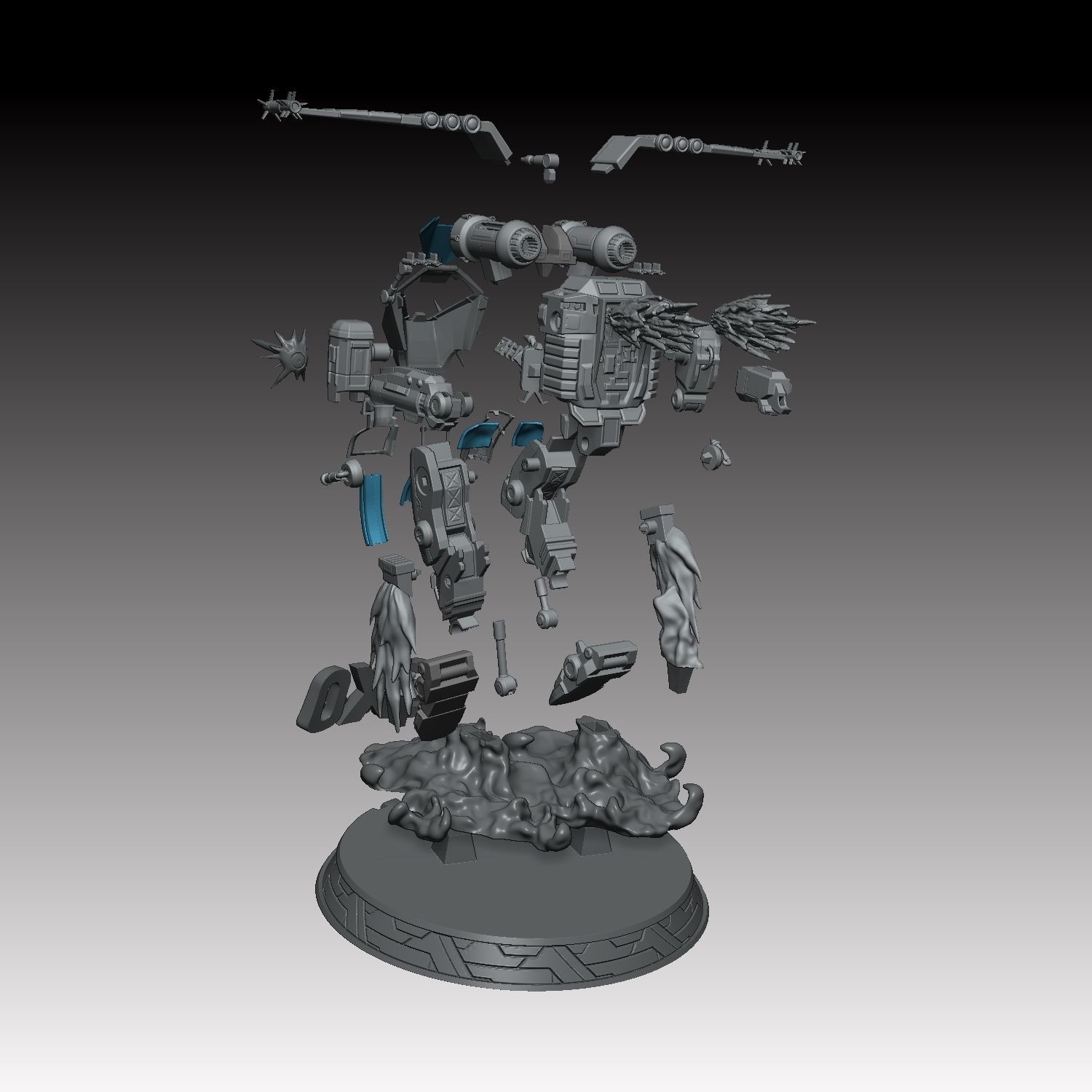 Exosquad Aerial Attack E-Frame  3D print model_7