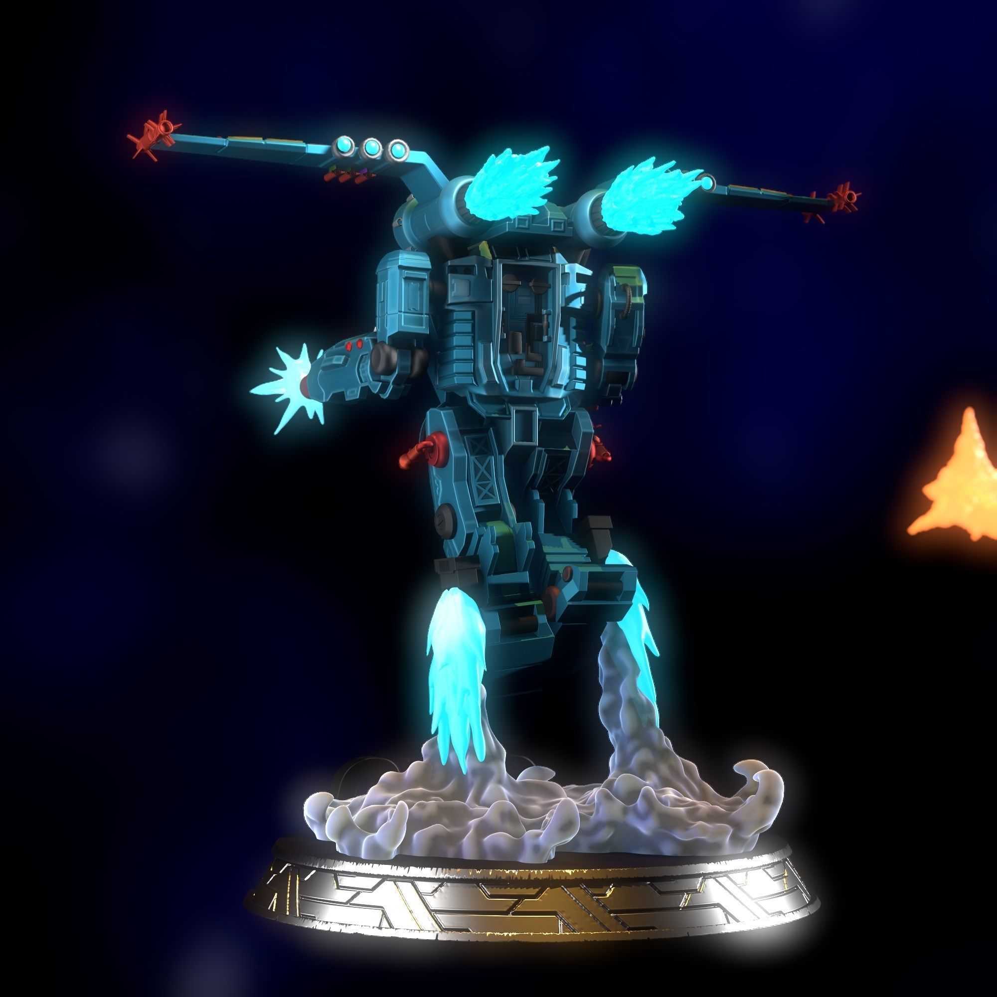 Exosquad Aerial Attack E-Frame  3D print model_4