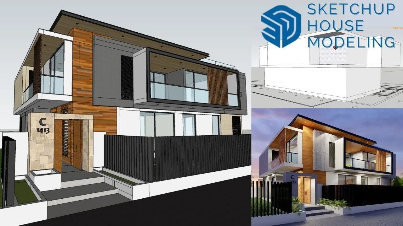Modern House Design Architecture Plans Download AutoCAD Files 3D model_5
