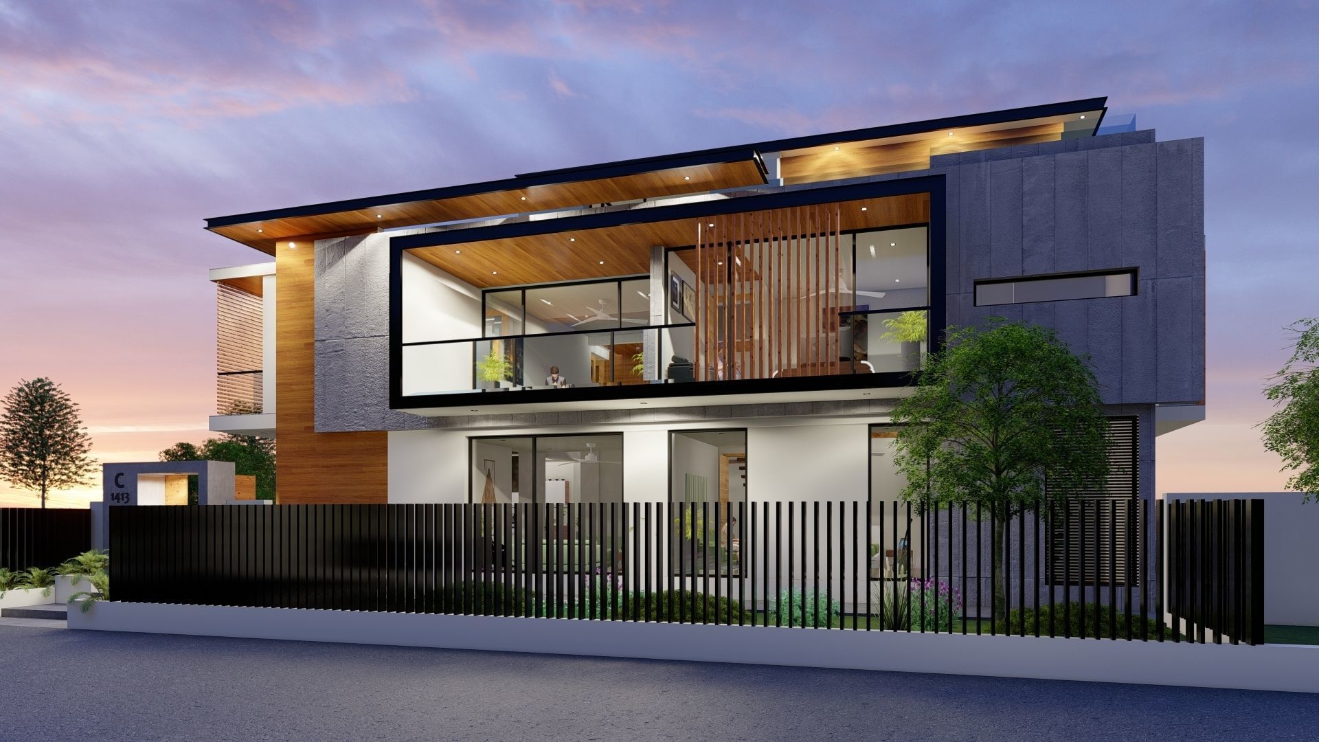 Modern House Design Architecture Plans Download AutoCAD Files 3D model_4