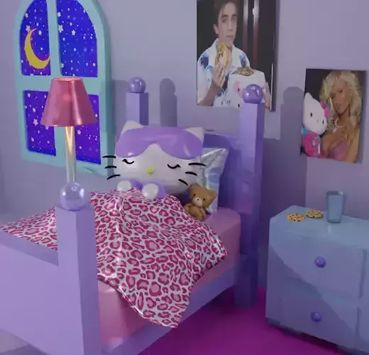 hello kitty slumber party bedroom