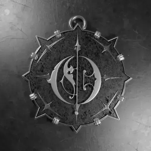 Medallion with letter O 3D printable model 3D print model