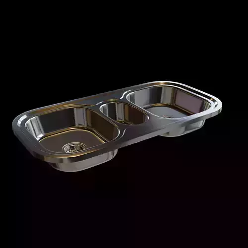 3D Replica Tripple Kitchen Sink