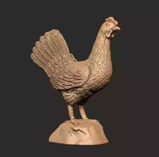 Hen Statue for 3d Printing