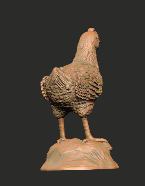 Baby Chicken Statue for 3d Printing 3D print model_2