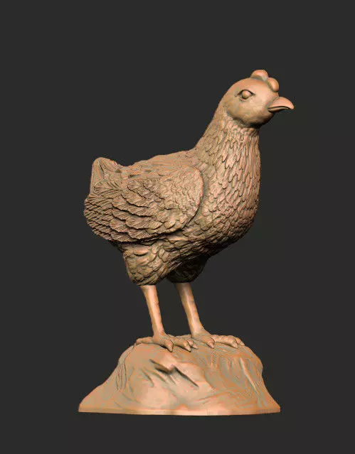 Baby Chicken Statue for 3d Printing 3D print model_0
