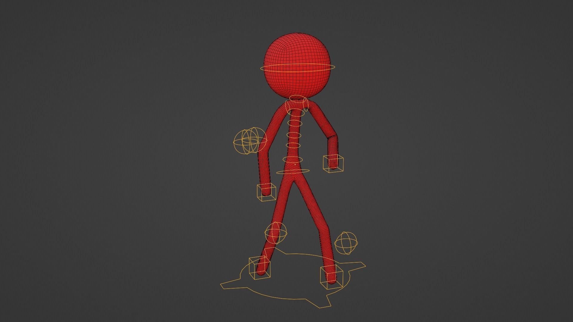 Stickman Character 3D model_3