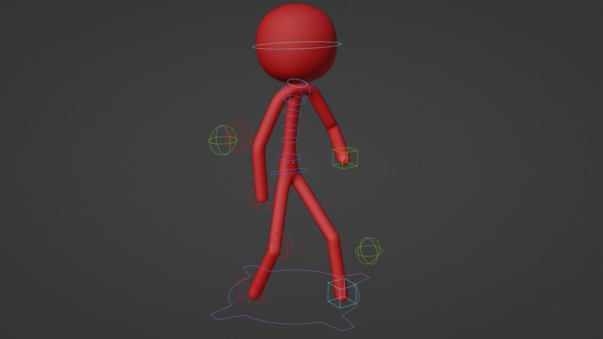 Stickman Character 3D model_7