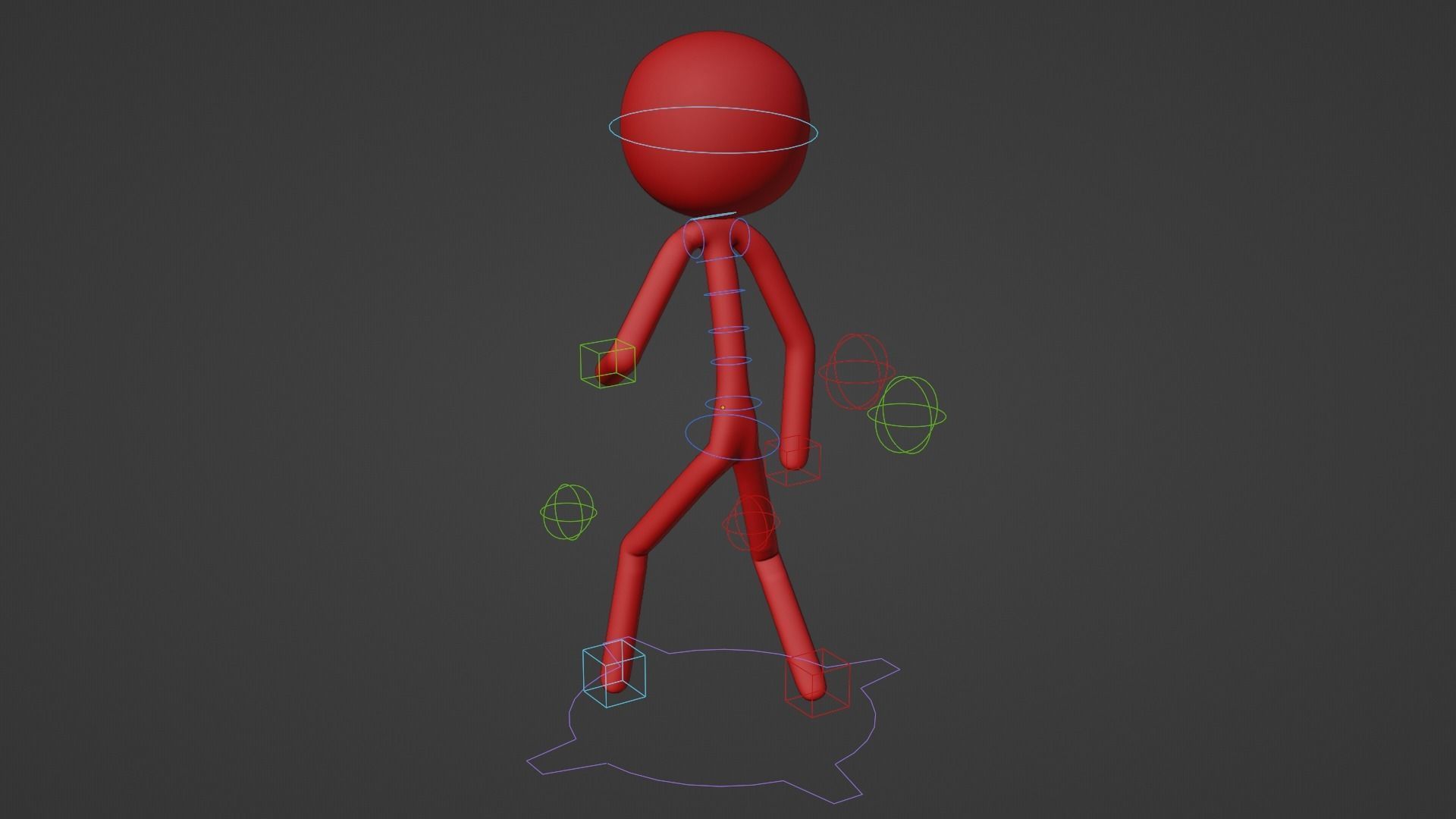 Stickman Character 3D model_6
