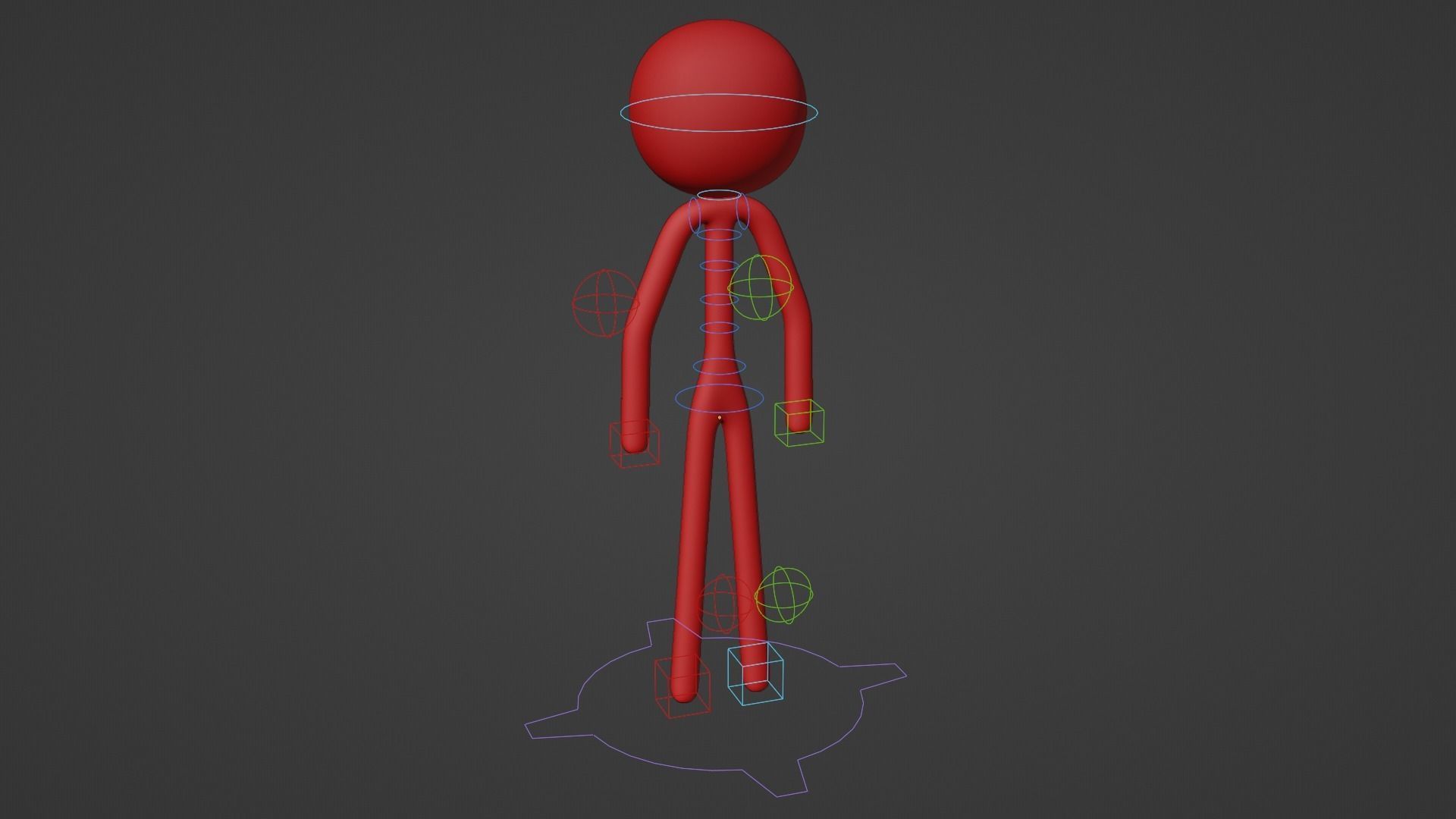 Stickman Character 3D model_8