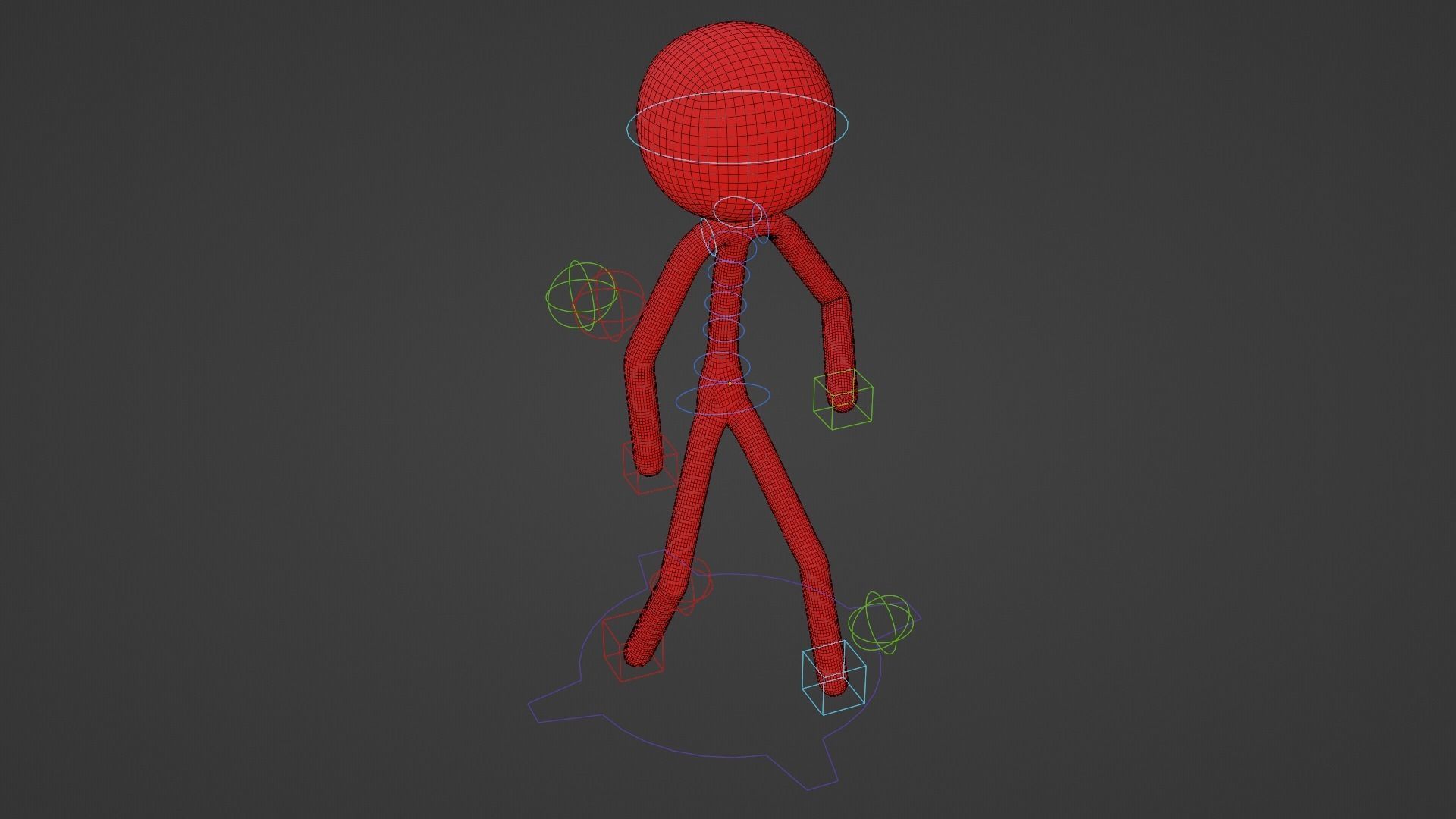Stickman Character 3D model_5