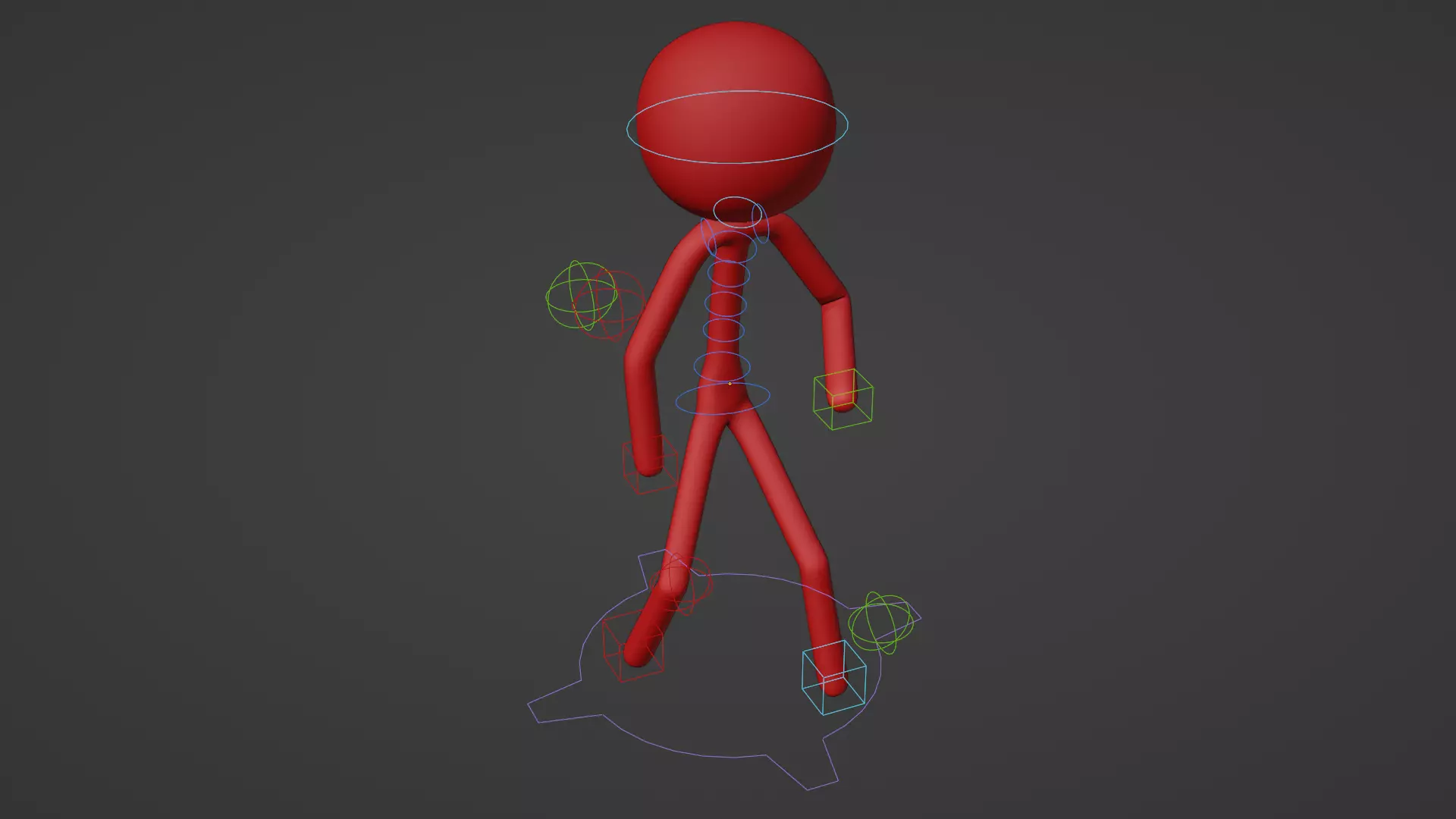 Stickman Character 3D model_0