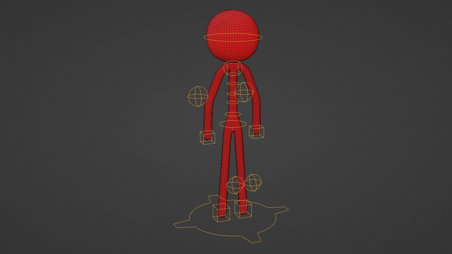 Stickman Character 3D model_1