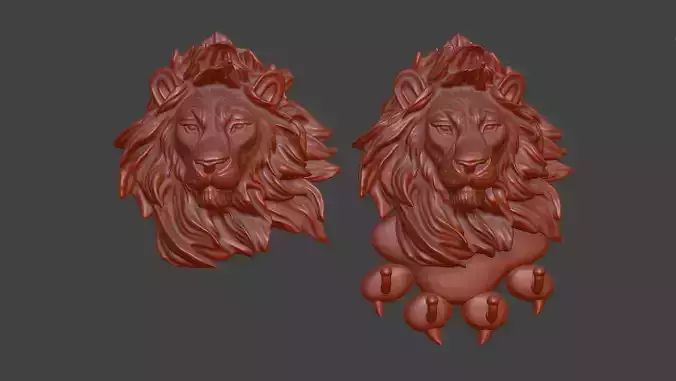 Lion Head Keyholder and wall decoration  3D print model