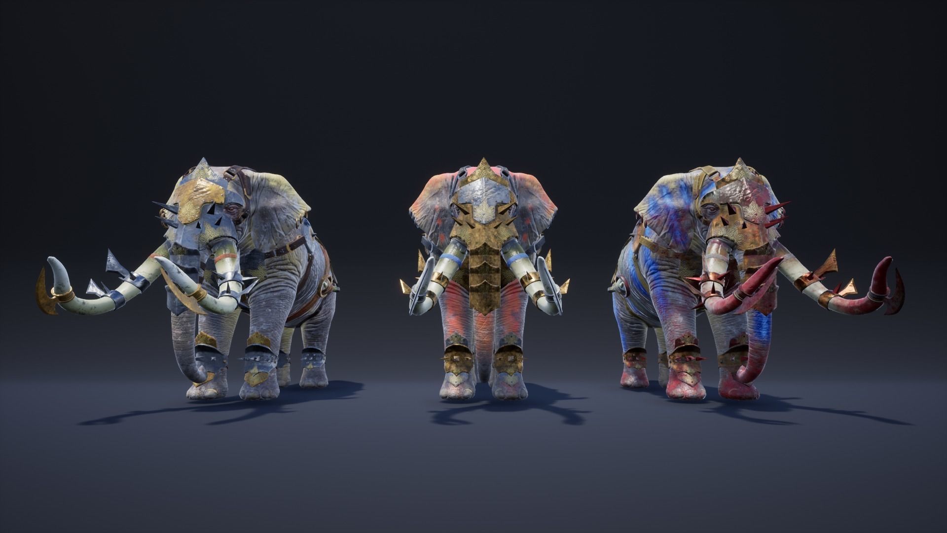Fantasy Elephant Low-poly 3D model_18