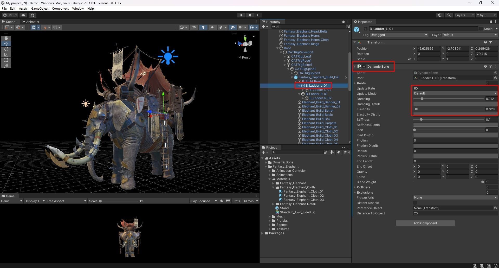 Fantasy Elephant Low-poly 3D model_5